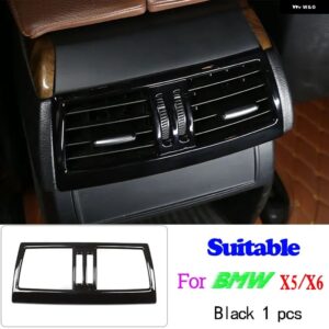 BMW 2008-2013 X5 X6 E70 E71 ABS ブラックカースタイリング ステアリングホイール ボタンフレームガラスリフトスイッチフレームステッカー - 12