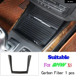 BMW X5 E70 X6 E71 2008-2013 ABS カーボンカーセンターコンソール 計器パネルカバー ステッカー アクセサリー カスタムパーツ アクセサリ - 7