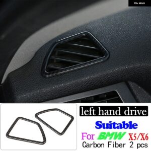 BMW X5 E70 X6 E71 2008-2013 ABS カーボンカーセンターコンソール 計器パネルカバー ステッカー アクセサリー カスタムパーツ アクセサリ - 2