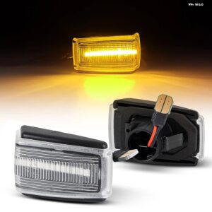 ボルボ 1ペア S40V 70V 40 850 240 740 C70 940 S70 S90 960 760 780 260 LED フロントサイドマーカー ウィンカーインジケーターランプ ライ - Dynamic Silver