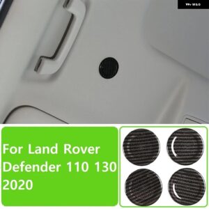 ランドローバー ABS クロームカーボン ディフェンダー 110 130 2020-2021 ルーフマイク 装飾 カバー アクセサリー カスタムパーツ アクセサ - carbon fiber