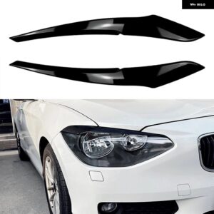 BMW グロスブラックヘッドライト アイブロウ ランプ ライト アイブロウカーボン F20 F21 1シリーズ 116I 118I 120I 125I 2011-2014 カスタ - Gloss Black
