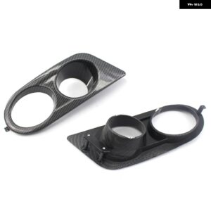 BMW フロントバンパー グリル フォグランプ カバー グリルトリム E46 M3 2001-2006 カーボンハニカムメッシュ カスタムパーツ アクセサリー - Carbon Fiber