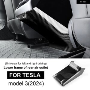 テスラ ABS カーボンリア空調ベントカバー モデル 3 ハイランド 2024 MODEL3 カーインテリアアクセサリー カスタムパーツ アクセサ - Lower Frame