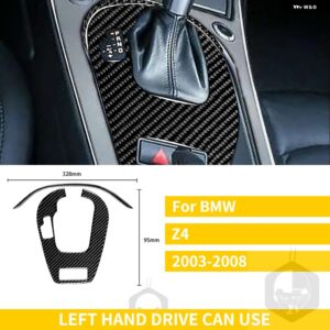BMW Zシリーズ Z4 E85 E86 2003-2008 ロードスターアクセサリーカーボンカーセンターコンソール ギアシフトサラウンドカバー ステッカー カ - Automatic LHD