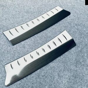 スバル CROSSTREK インプレッサ 2023 2024 カーアクセサリー ステンレス リアトランクスカッフプレートドアシルカバー モールド - black　titanium