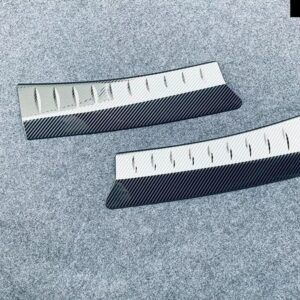 スバル CROSSTREK インプレッサ 2023 2024 カーアクセサリー ステンレス リアトランクスカッフプレートドアシルカバー モールド - carbon　fiber　style