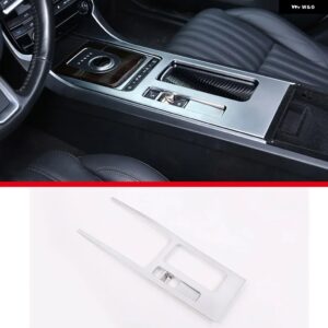 ジャガー F-PACE XE XEL XF XFL 2016-2020 ABS カーボン中央ギアシフトウォーターカップホルダーパネルカバー トリム - 1pcs Silver