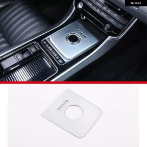 ジャガー F-PACE XE XEL XF XFL 2016-2020 ABS カーボン中央ギアシフトウォーターカップホルダーパネルカバー トリム - 1pcs Silver3