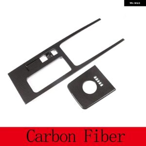 ジャガー F-PACE XE XEL XF XFL 2016-2020 ABS カーボン中央ギアシフトウォーターカップホルダーパネルカバー トリム - 2PCS Carbon fiber