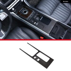 ジャガー F-PACE XE XEL XF XFL 2016-2020 ABS カーボン中央ギアシフトウォーターカップホルダーパネルカバー トリム - 1pcs Carbon Fiber2