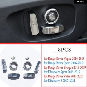 ランドローバー ディスカバリー 5 レンジローバー スポーツ イヴォーク ヴォーグ ディスカバリー スポーツ ABS カーシート サイド調整ボタン - Silver-8PCS