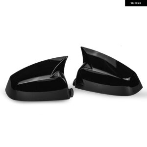 BMW 5 6 7シリーズ E60 E61 E63 E64 F06 F07 F10 F11 F13 F01-F04 カーボンルックブラックサイドウイングバックミラー カバー キャップ カ - Glossy Black