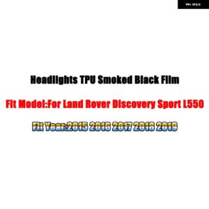 ランドローバー ヘッドライト TPU スモークブラックプロテクターフィルム レンジローバー ヴェラールイヴォークスポーツヴォーグ L494 L405 - For Discovery Sport