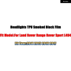 ランドローバー ヘッドライト TPU スモークブラックプロテクターフィルム レンジローバー ヴェラールイヴォークスポーツヴォーグ L494 L405 - For RR Sport 14-17