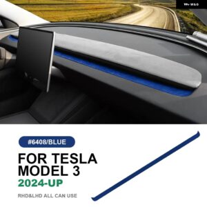 テスラ イタリアトップスエードダッシュボードエアベントアウトレットフレームトリム ステッカー モデル 3 ハイランド 2024 アンチスクラッ