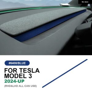 テスラ イタリアトップスエードダッシュボードエアベントアウトレットフレームトリム ステッカー モデル 3 ハイランド 2024 アンチスクラッ