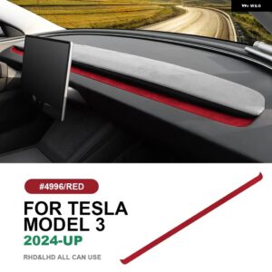 テスラ イタリアトップスエードダッシュボードエアベントアウトレットフレームトリム ステッカー モデル 3 ハイランド 2024 アンチスクラッ