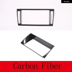 ジャガー ABS カーボン/マットブラック F タイプ 2013-18 カーセンターコンソール ナビゲーション画面 装飾 フレームステッカー アク - 2 pcs Carbon Fiber