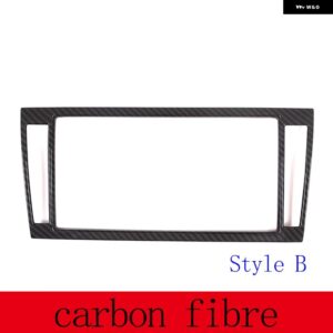 ジャガー ABS カーボン/マットブラック F タイプ 2013-18 カーセンターコンソール ナビゲーション画面 装飾 フレームステッカー アク - Style B carbon fiber