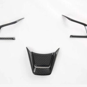 スバル CROSSTREK インプレッサ 2023 2024 カーアクセサリー ABS ステアリングホイール パネルカバー ベゼルトリム インサ - carbon　fiber　style