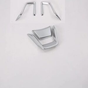 スバル CROSSTREK インプレッサ 2023 2024 カーアクセサリー ABS ステアリングホイール パネルカバー ベゼルトリム インサ - silver