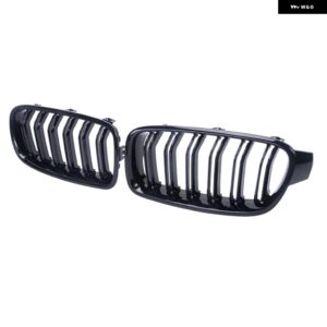 BMW 3シリーズ F30 F31 F35 320I 325I 328 レーシンググリルアクセサリー自動フロントグリル ピアノブラックデュアルラインキドニーグリル - Gloss Black