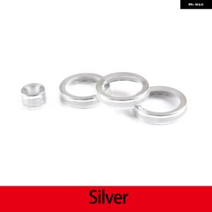ランドローバー EVOQUE 2012-2018 合金/レッドカーエアコンボリュームノブリングトリム インテリアアクセサリー カスタムパーツ アクセサリ - Silver