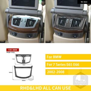 BMW 7シリーズ E65 E66 2002/08/01 カーボンインテリアハンドボックス カップホルダートリム ステッカー カスタムパーツ アクセサリー 交換 - D-2Pcs