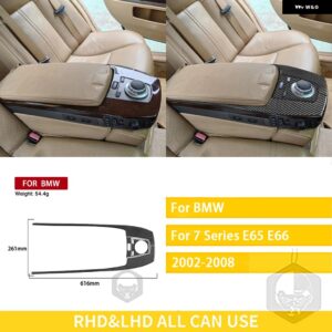 BMW 7シリーズ E65 E66 2002/08/01 カーボンインテリアハンドボックス カップホルダートリム ステッカー カスタムパーツ アクセサリー 交換 - F-4Pcs
