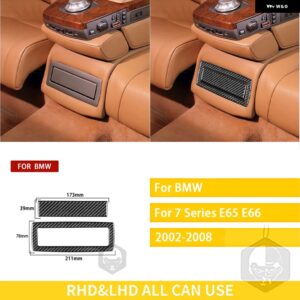 BMW 7シリーズ E65 E66 2002/08/01 カーボンインテリアハンドボックス カップホルダートリム ステッカー カスタムパーツ アクセサリー 交換 - E-2Pcs