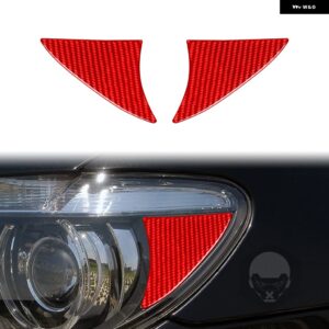 BMW 7シリーズ E65 E66 2002/08/01 アクセサリーカーボン外装ヘッドライト トリム ステッカー 装飾 カスタムパーツ アクセサリー 交換用部 - red