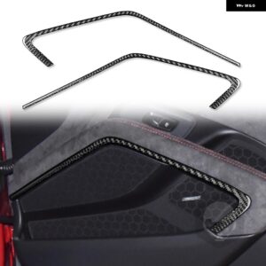 ポルシェ ボクスター ケイマン 718 982 2016-2022 ドアトリム ステッカー カーボンインテリアカーアクセサリー LHD RHD カス - black