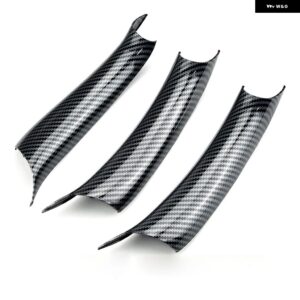 BMW X5 F15 2014-2018 X6 F16 2015-2018 左手ドライバー車インテリアインナードアプルハンドルカバー トリム カーボンブラック カスタムパ - Carbon Fiber Look
