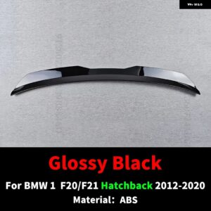 BMW リアルーフスポイラー ウイングテール翼型 1シリーズ F20 F21 ハッチバック 2012-2020 116I 120I 125I 118I M135I チューニングアクセサ - Glossy Black