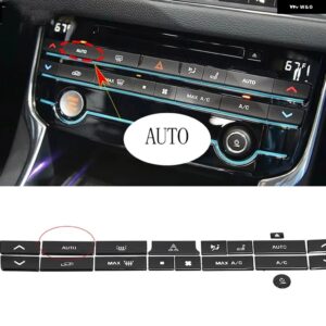 ジャガー XF XFL 16-20 XE XEL 2015-2019 中央制御空調ボタン 装飾 ステッカー アクセサリー カスタムパーツ アクセサ - Style A Black
