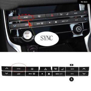 ジャガー XF XFL 16-20 XE XEL 2015-2019 中央制御空調ボタン 装飾 ステッカー アクセサリー カスタムパーツ アクセサ - Style B Black