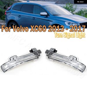 ボルボ XC60 2013-17 サイドウイングミラー インジケータライト バックミラー ウィンカーランプ レンズ 31371878 カスタムパーツ アクセサ - 1 Left and 1 Right
