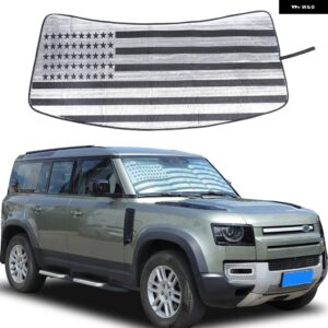 ランドローバー ディフェンダー 90 110 2004+ フロントガラス 抗UV サンシェードアルミ箔/テープ自動車アクセサリー 1個 カスタムパーツ ア - 2020- aluminum