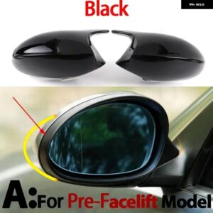 BMW バックミラー 外装サイドミラー キャップ E90 E91 E92 E93 E81 E82 E88 E87 E88 アクセサリー カスタムパーツ アクセサリー 交換用部品 - Pre-facelift Black