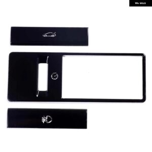 ジャガー XF XJ 2009-2015 車屋内テールゲートスイッチボタンステッカー ステンレス インナーテールゲートスイッチアクセサリー 3個 - Style B