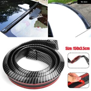 アウディ BMW 汎用 スポイラー 1.5メートル スタイリング 5D カーボンスポイラー DIY リスポイラー VW カスタムパーツ アクセサリー 交換用 - black