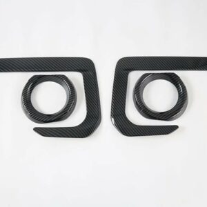 スバル アウトバック BT 2021 2022 カーアクセサリー ABS クロームフロントフォグライト ランプ カバー トリム モールディングベ - Carbon　fiber　style