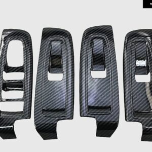 スバル フォレスター SK 2018-2024 2020 飾るアクセサリー ABS マットドアウィンドウ アームレスト カバー スイッチパネルト - carbon　fiber　style