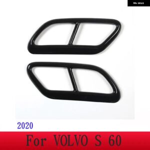 ボルボ XC60 S60 XC90 S90V 90 ステンレス テールマフラー 出力カバー 装飾 カバー カーアクセサリー カスタムパーツ アクセサリー 交換用 - For S60 20202