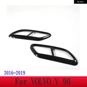ボルボ XC60 S60 XC90 S90V 90 ステンレス テールマフラー 出力カバー 装飾 カバー カーアクセサリー カスタムパーツ アクセサリー 交換用 - For V90 2016-20194