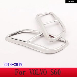 ボルボ XC60 S60 XC90 S90V 90 ステンレス テールマフラー 出力カバー 装飾 カバー カーアクセサリー カスタムパーツ アクセサリー 交換用 - For S60 2014-2019