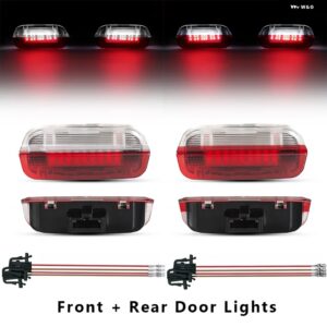 ポルシェ LED ドアハザード灯ウェルカムランプ シュコダ スーパーブ シート アルハンブラ タラコ カイエン パナメーラ マカン 911 ボクスタ - Front and Rear