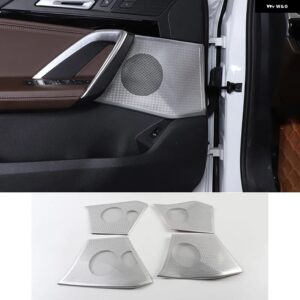 BMW X1 IX1 U10 U11 2023-2024 合金ドアスピーカーカバー トリム カバー A ピラーツイーターカバー 装飾 アクセサリー カスタムパーツ アク - 4-pcs Style A