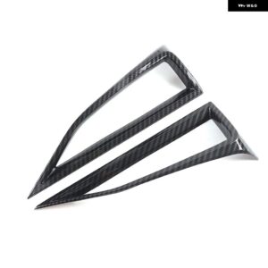 スバル CROSSTREK WRX 2022+ ABS カーボンカーセンターコントロールエアベントフレームインテリアアクセサリー 2個 カスタム - carbon　fiber
